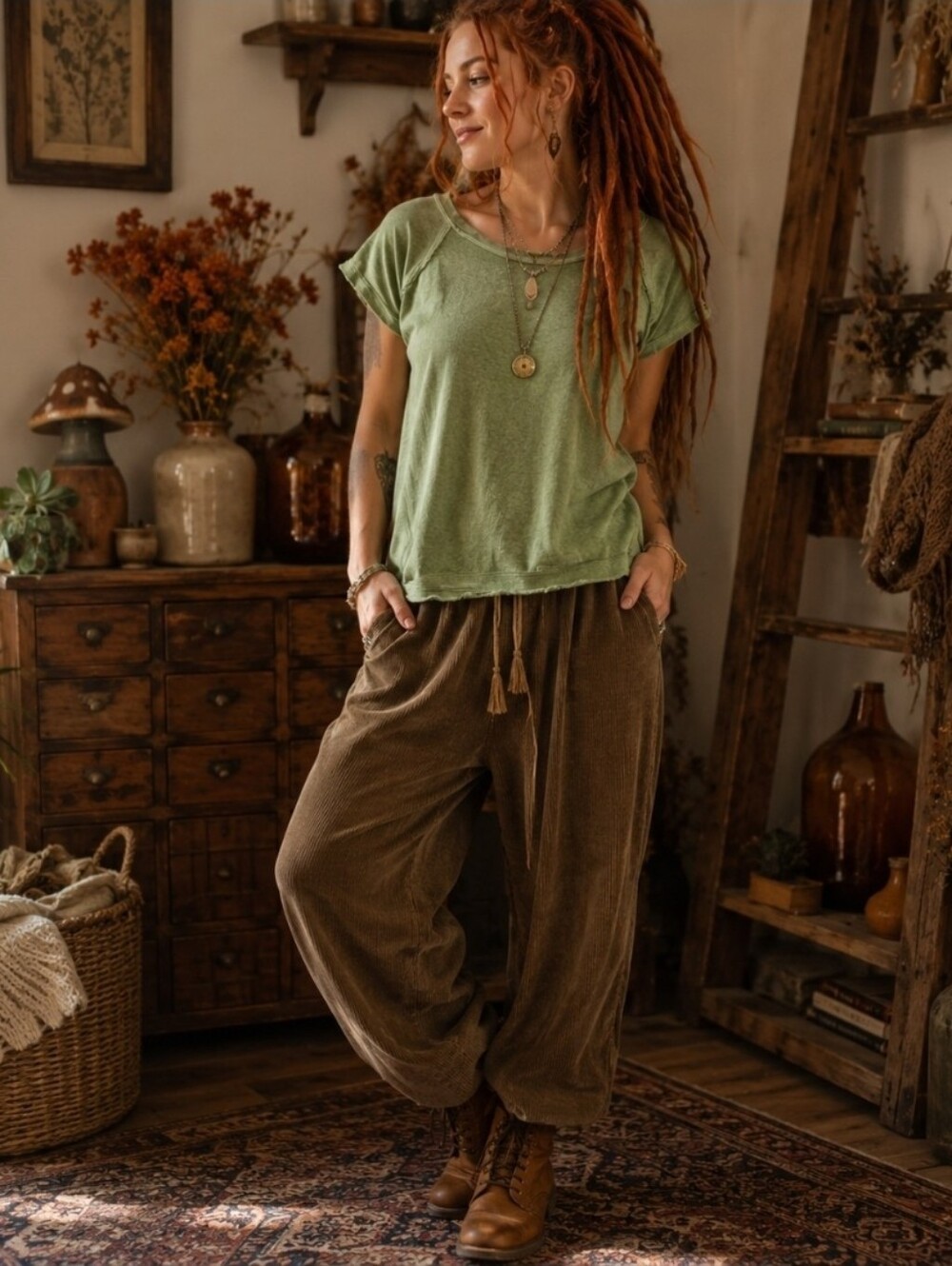 4/$15 Free People We The Free Sage Green Baby Tee Cotton S